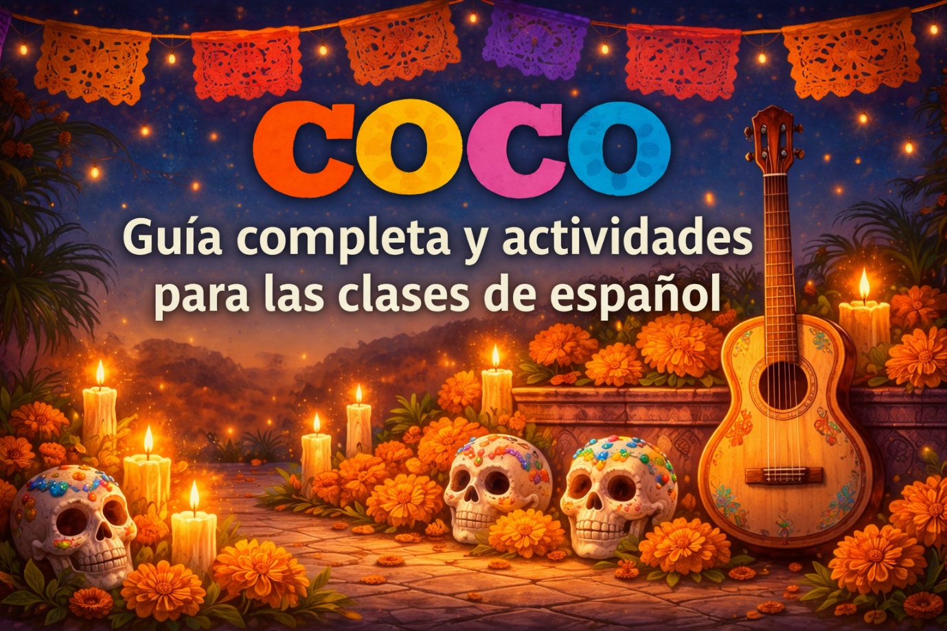Coco (Pixar) for Spanish Lessons | Bilingual Analysis + 7 Activities