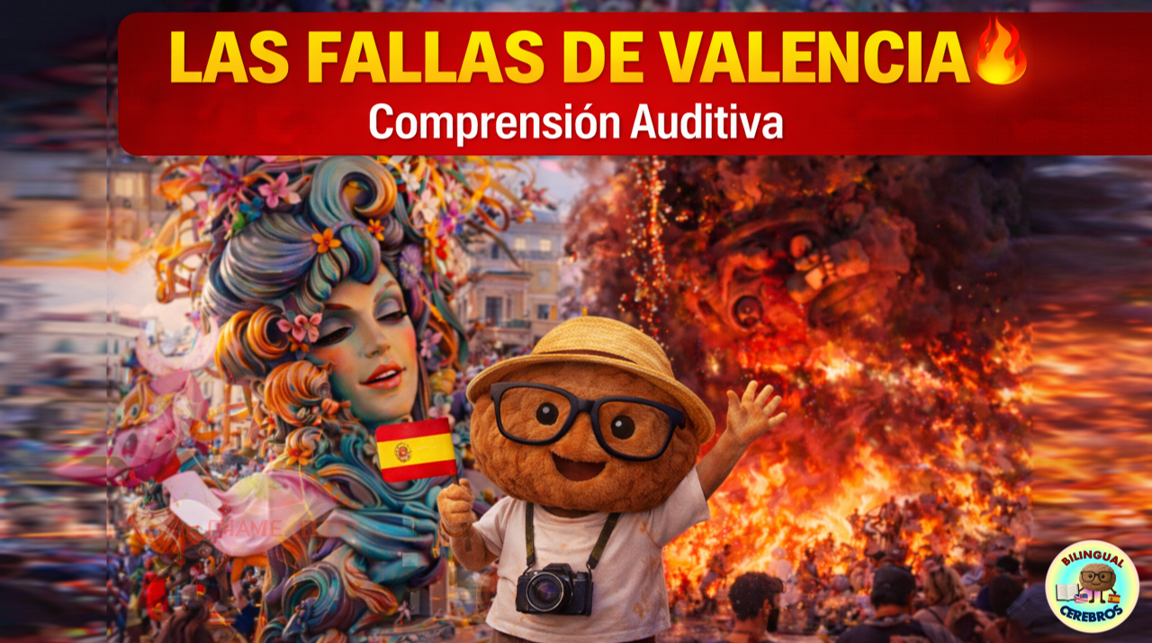 Las Fallas de Valencia 🔥 | Spanish Listening Practice &amp; Cultural Tradition